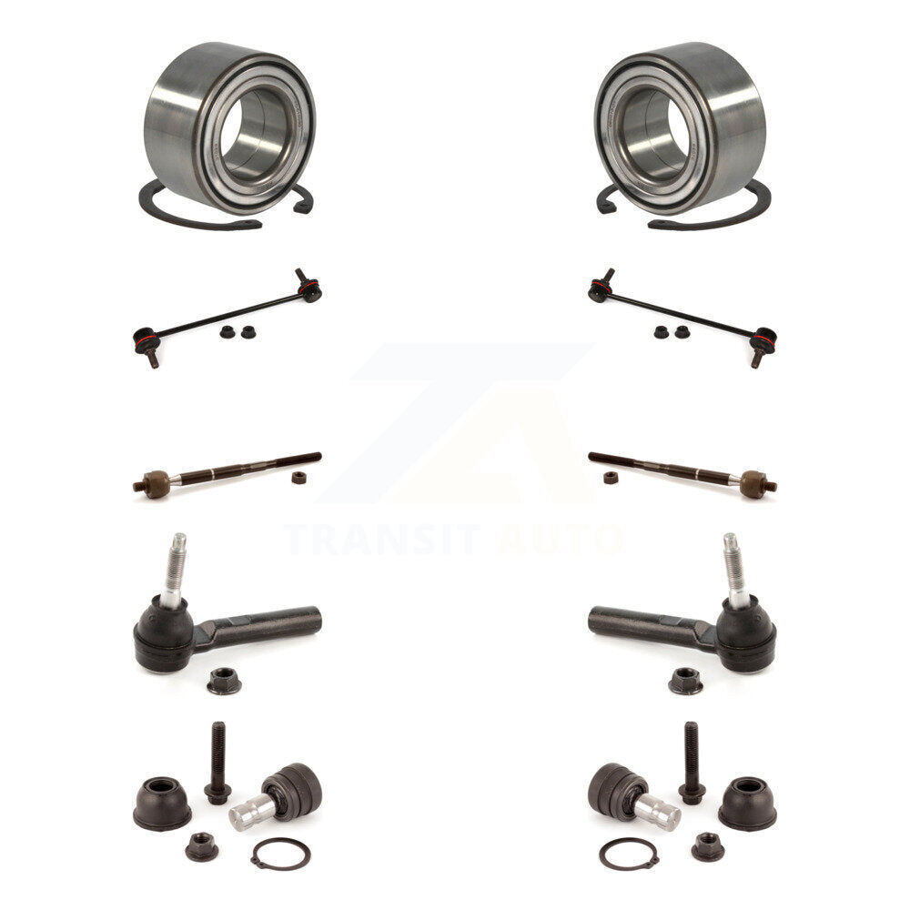 Bearing Lower Ball Joint Outer Inner Tie Rod End Link Front Kit (10Pc) For Jeep