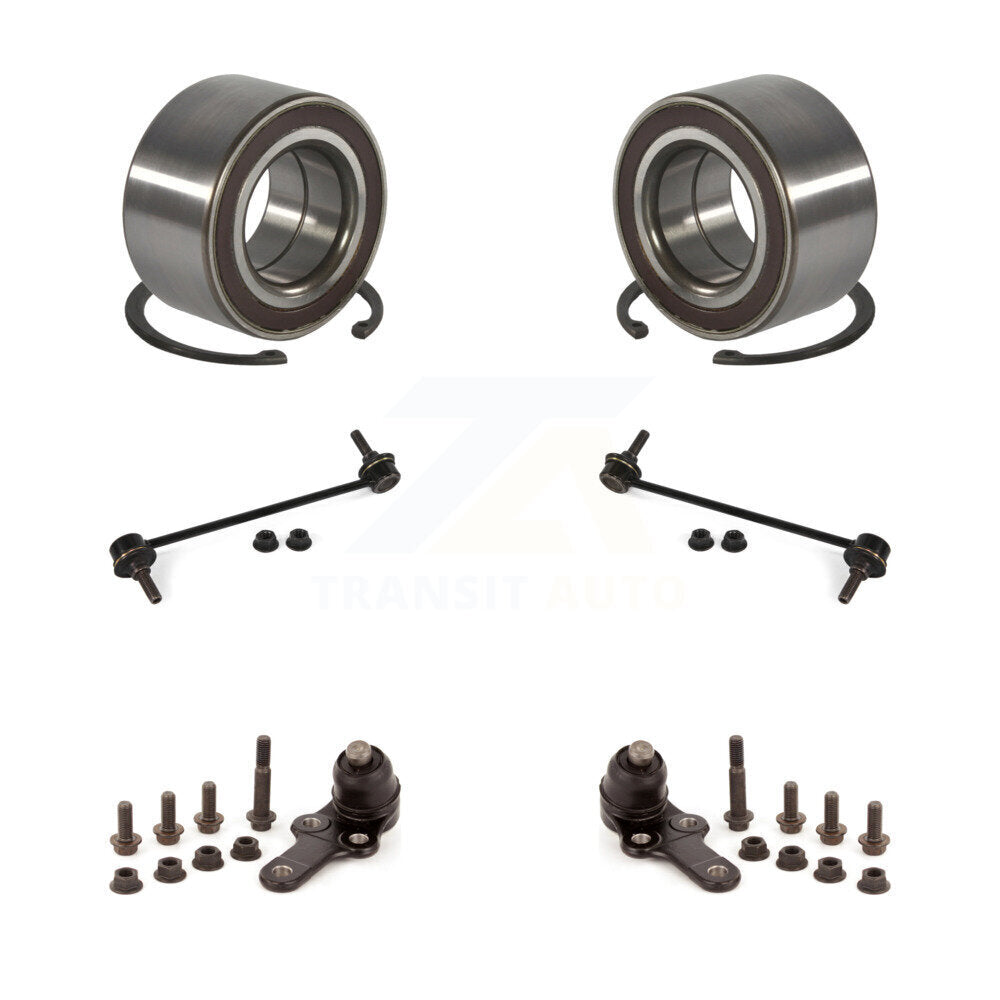 Wheel Bearing Lower Ball Joint Sway Bar Stabilizer Link Front Kit For Ford Focus
