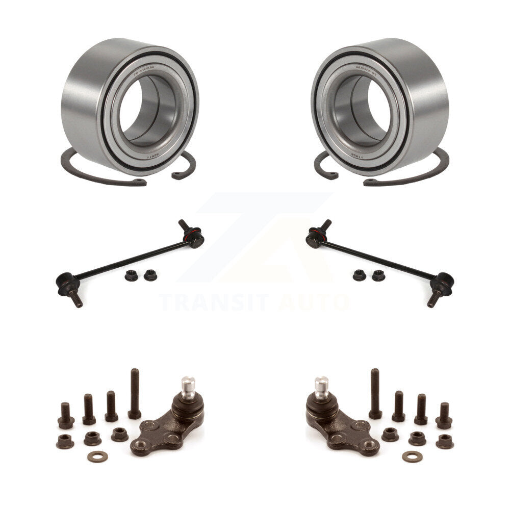Wheel Bearing Lower Ball Joint Link Front Kit For 2014 Hyundai Sonata GAS engine