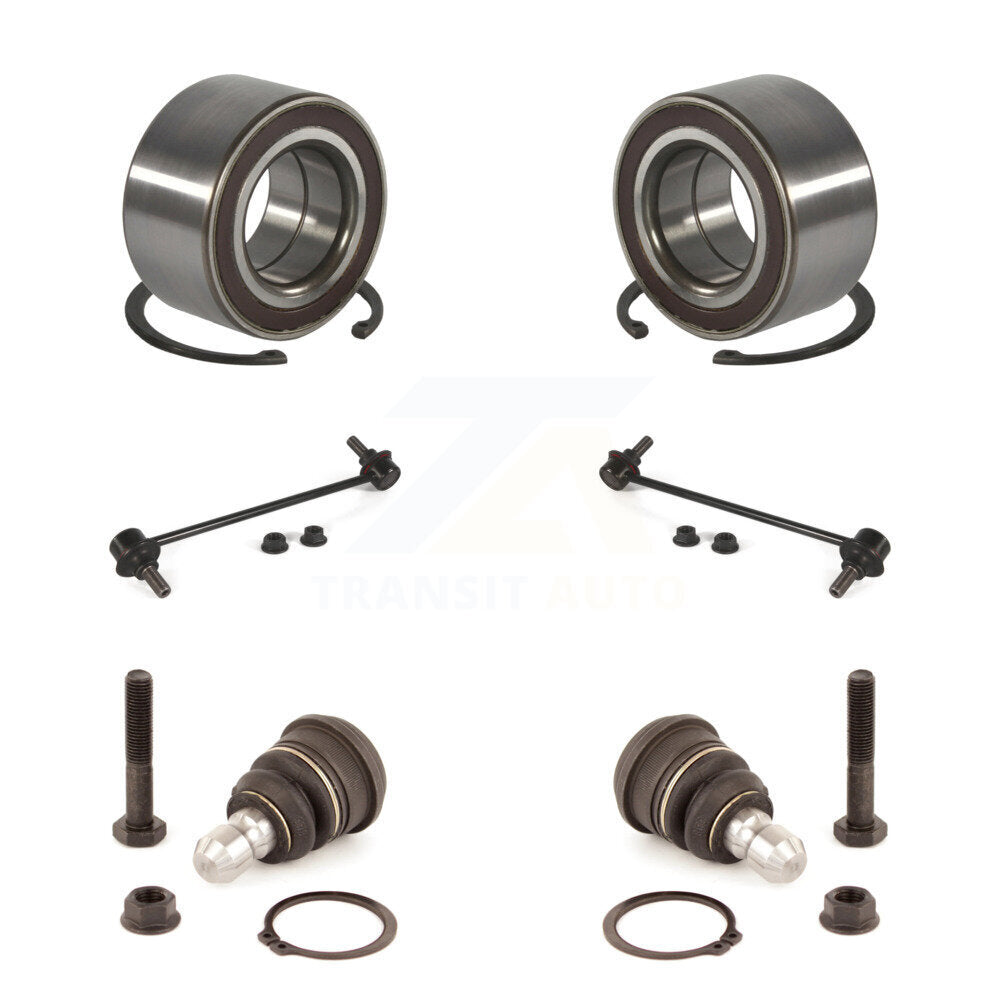 Wheel Bearing Lower Ball Joint And Sway Bar Link Front Kit For 2012-2017 Kia Rio