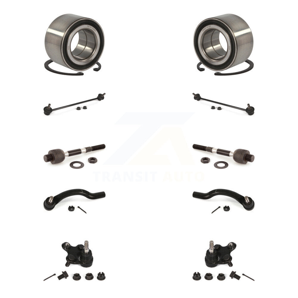 Bearing Lower Ball Joint Outer Inner Tie Rod Link Front Kit (10Pc) For Honda ILX
