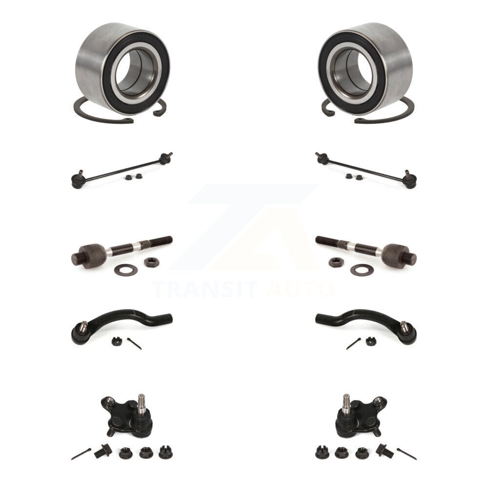 Bearing Lower Ball Joint Outer Inner Tie Rod Link Front Kit (10Pc) For Honda ILX