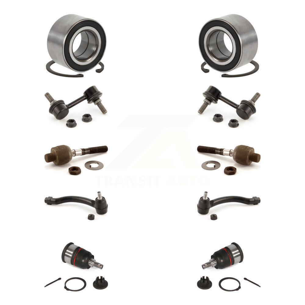 Bearing Lower Ball Joint Outer Inner Tie Rod Link Front Kit (10Pc) For Acura TL