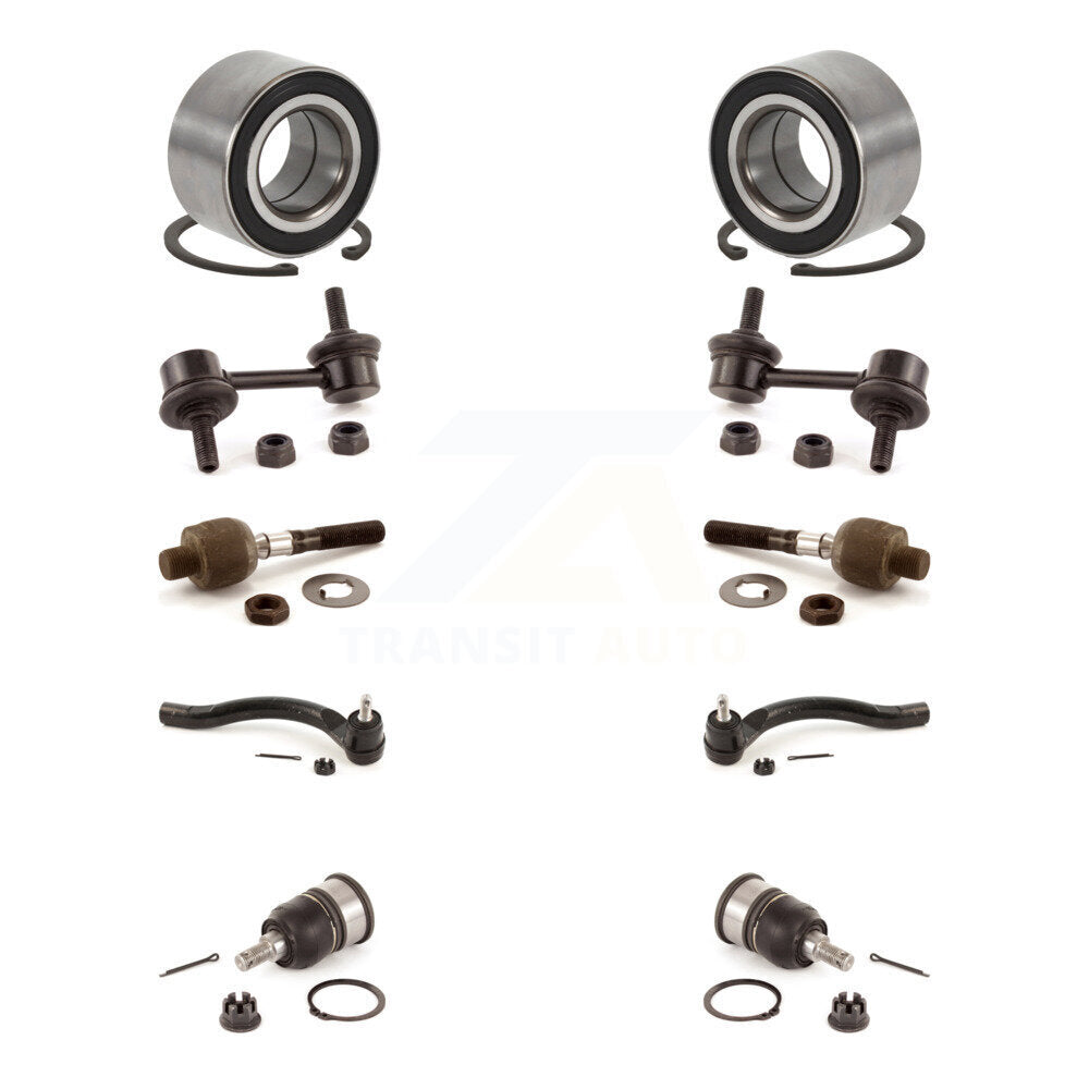 Bearing Lower Ball Joint Outer Inner Tie Rod Link Front Kit (10Pc) For Honda TSX
