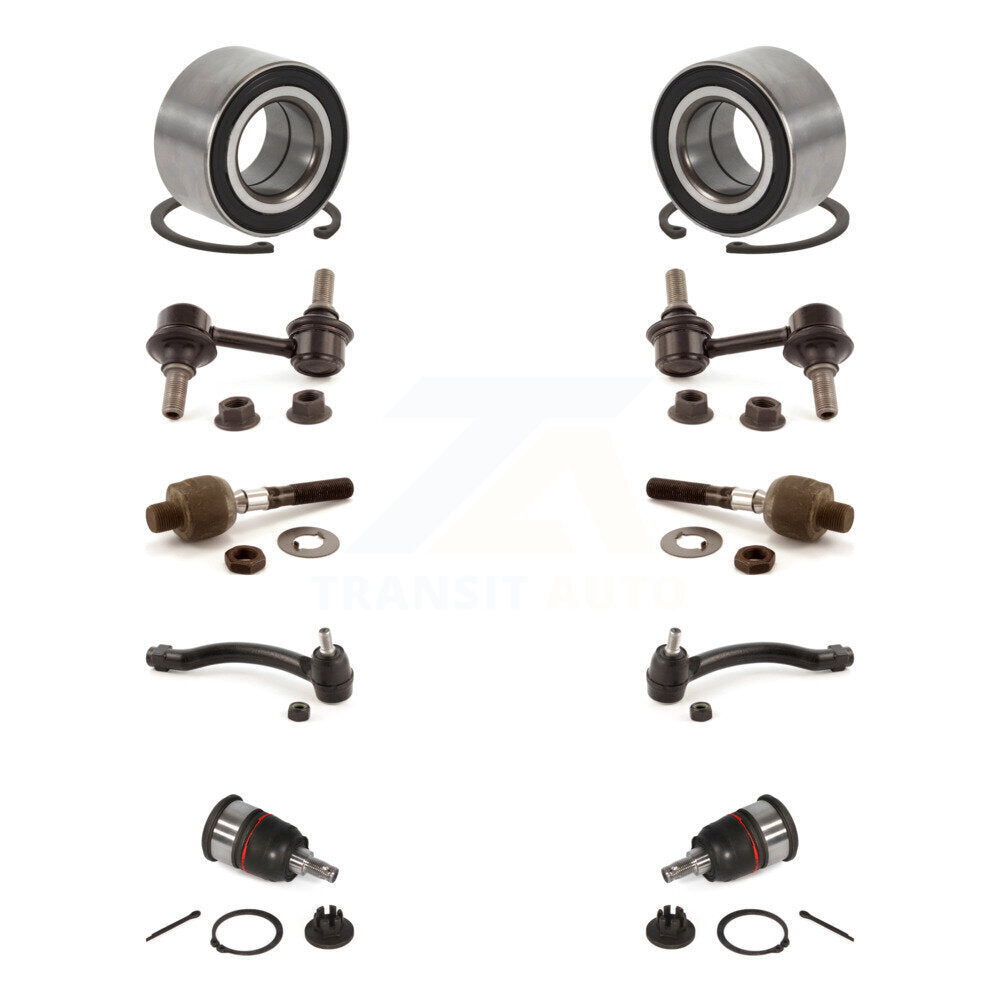 Bearing Lower Ball Joint Outer Inner Tie Rod Link Front Kit (10Pc) For Acura TL