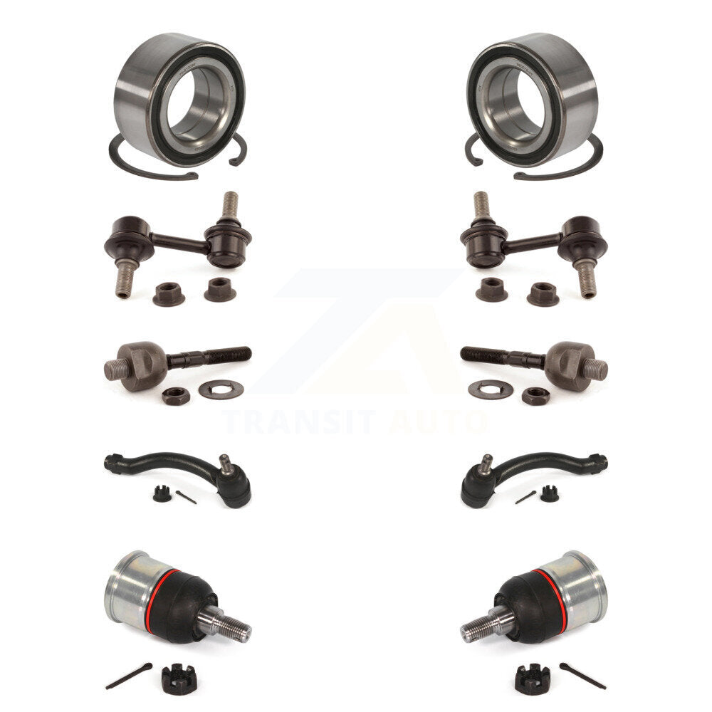 Bearing Lower Ball Joint Outer Inner Tie Rod Link Front Kit (10Pc) For Acura TL