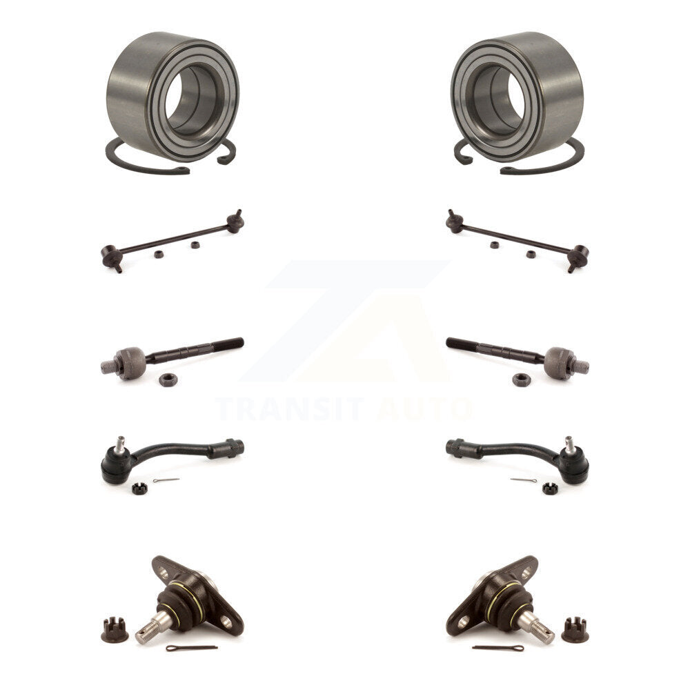 Bearing Lower Ball Joint Outer Inner Tie Rod & Link Front Kit For Hyundai Accent