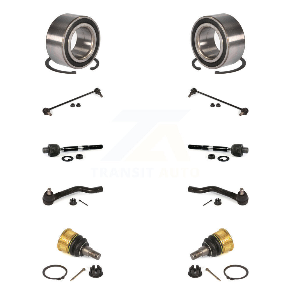 Bearing Lower Ball Joint Outer Inner Tie Rod Link Front Kit (10Pc) For Honda TLX