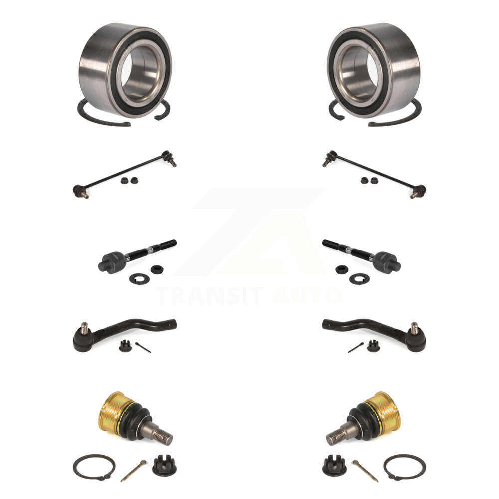 Bearing Lower Ball Joint Outer Inner Tie Rod Link Front Kit (10Pc) For Honda TLX