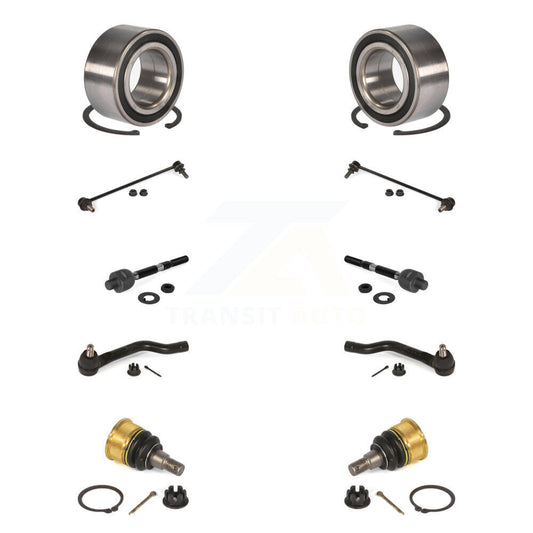 Bearing Lower Ball Joint Outer Inner Tie Rod Link Front Kit (10Pc) For Honda TLX