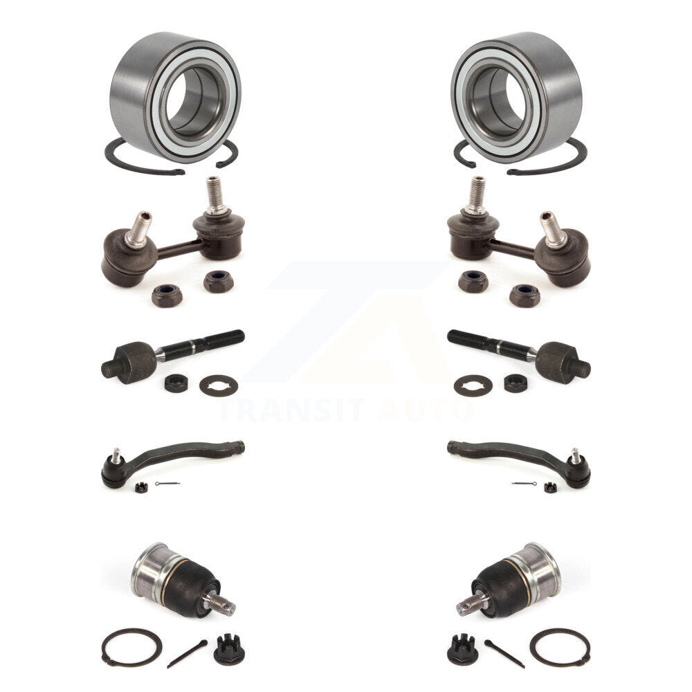 Bearing Lower Ball Joint Outer Inner Tie Rod Link Front Kit (10Pc) For Honda TL