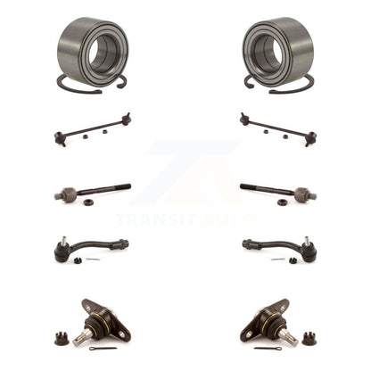 Bearing Lower Ball Joint Outer Inner Tie Rod & Link Front Kit (10Pc) For Kia Rio