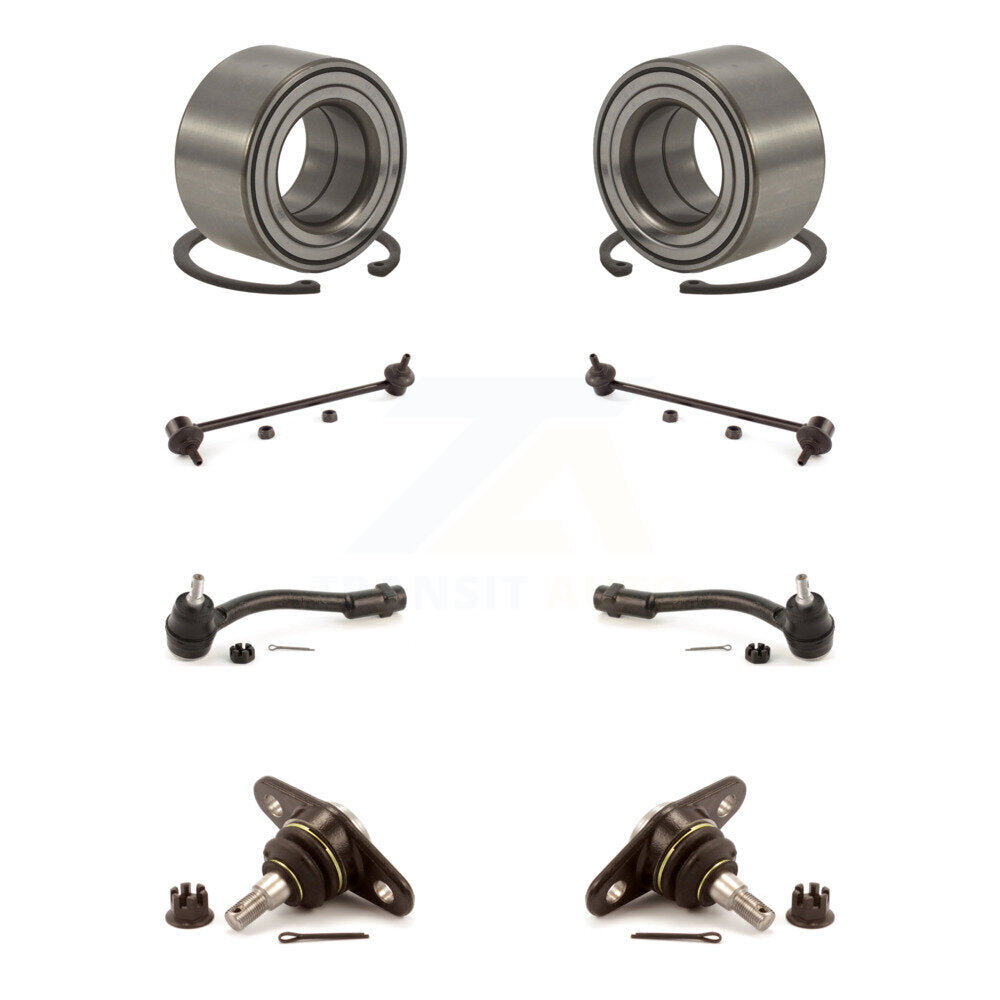 Bearing Lower Ball Joint Outer Tie Rod End Link Front Kit (8Pc) For Kia Rio Rio5