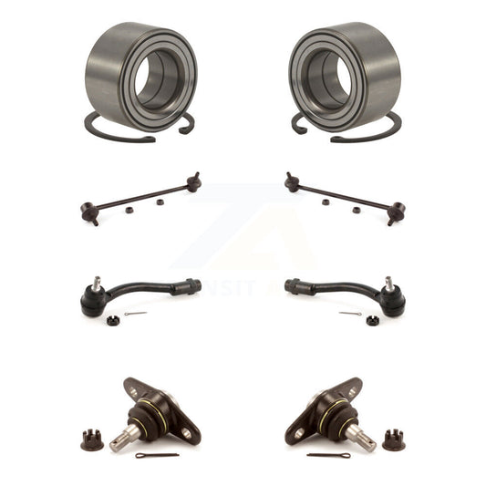 Bearing Lower Ball Joint Outer Tie Rod & Link Front Kit (8Pc) For Hyundai Accent