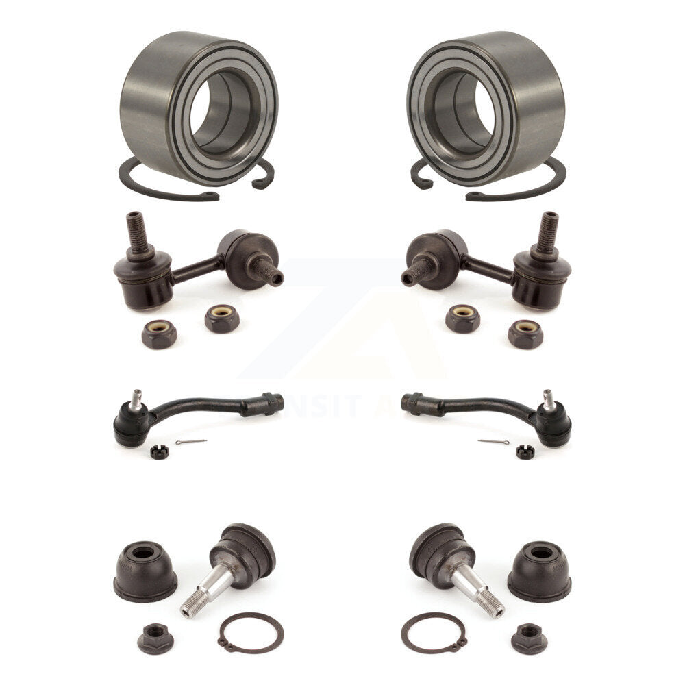 Bearing Lower Ball Joint Outer Tie Rod & Link Front Kit (8Pc) For Hyundai Accent