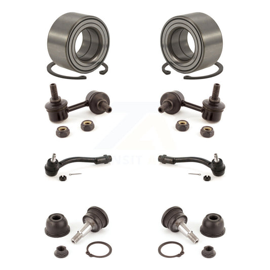 Bearing Lower Ball Joint Outer Tie Rod & Link Front Kit (8Pc) For Hyundai Accent