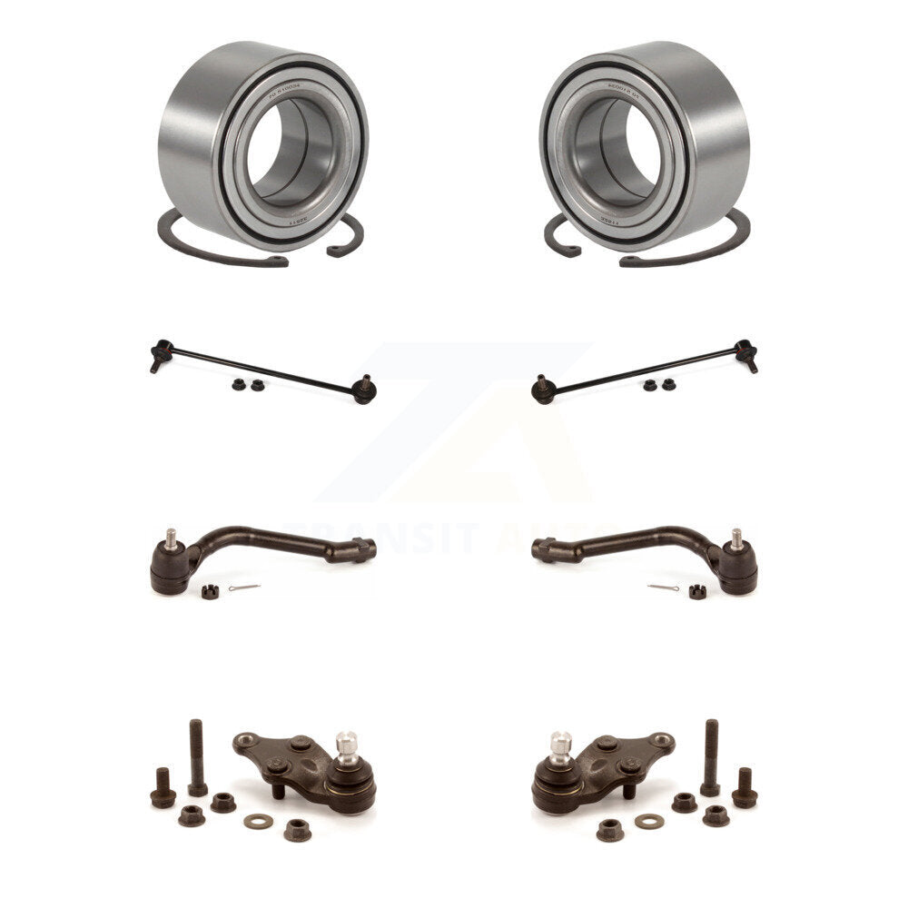 Wheel Bearing Lower Ball Joint Outer Tie Rod Link Front Kit (8Pc) For Kia Optima
