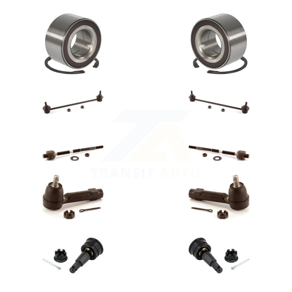 Bearing Lower Ball Joint Outer Inner Tie Rod Link Front Kit (10Pc) For Honda Fit