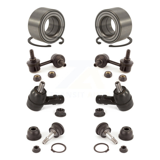 Bearing Lower Ball Joint Outer Tie Rod & Link Front Kit (8Pc) For Hyundai Accent