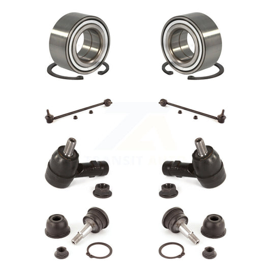 Bearing Lower Ball Joint Outer Tie Rod Link Front Kit (8Pc) For Hyundai Tiburon