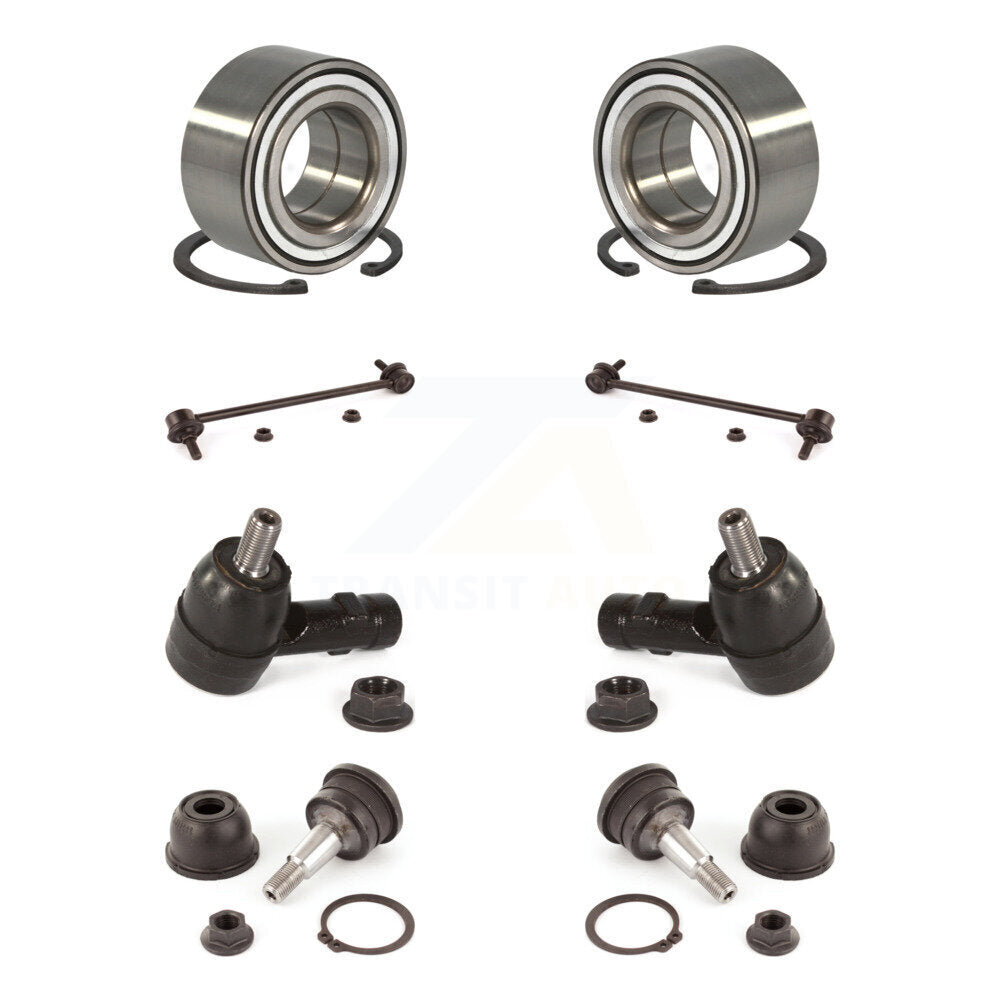 Bearing Lower Ball Joint Outer Tie Rod End Link Front Kit (8Pc) For Kia Spectra