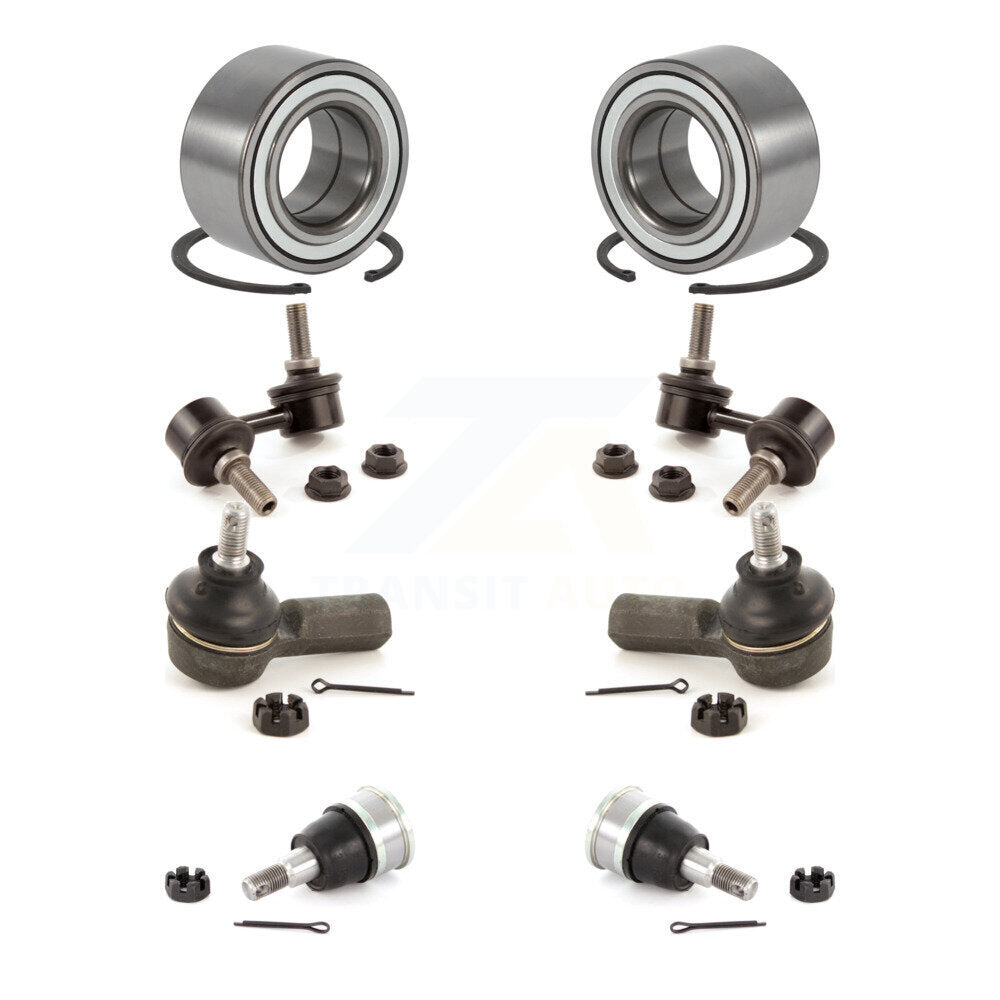 Wheel Bearing Lower Ball Joint Outer Tie Rod Link Front Kit (8Pc) For Honda CR-V