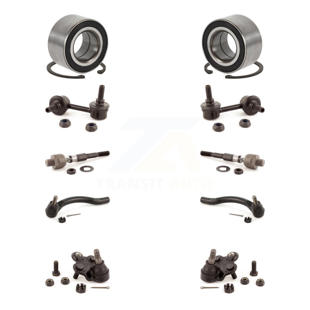 Bearing Lower Ball Joint Outer Inner Tie Rod Link Front Kit (10Pc) For Honda CSX