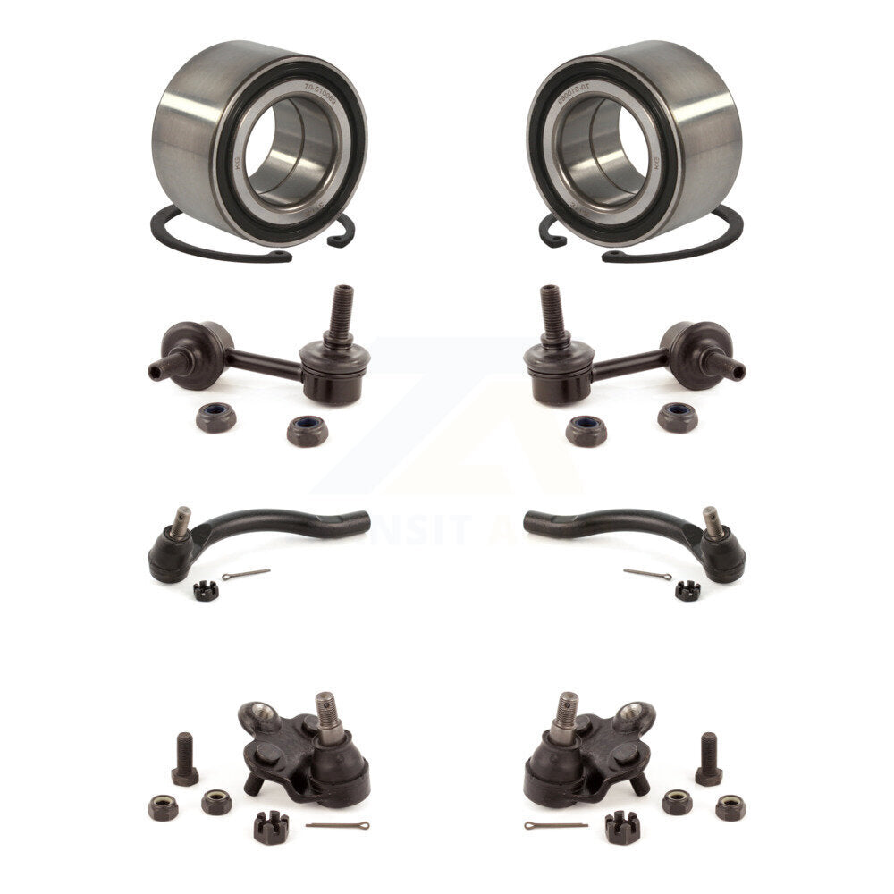 Bearing Lower Ball Joint Outer Tie Rod End Link Front Kit (8Pc) For Honda Civic