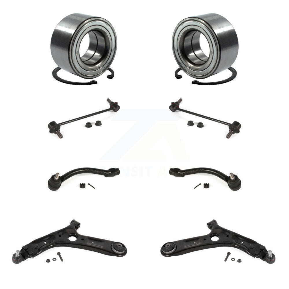 Bearing Lower Control Arm Outer Tie Rod End Link Front Kit (8Pc) For Kia Soul EV