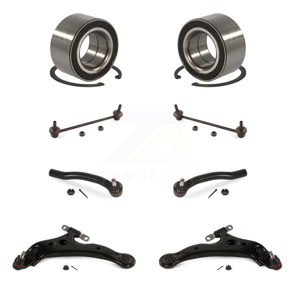 Bearing Lower Arm Outer Tie Rod End Link Front Kit (8Pc) For Toyota Camry Avalon