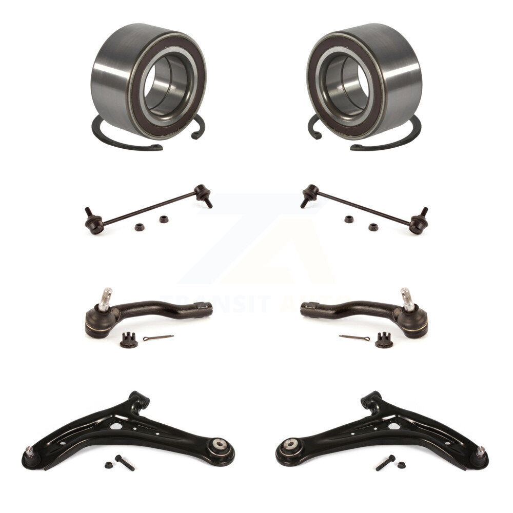 Bearing Lower Control Arm Outer Tie Rod & Link Front Kit (8Pc) For 11-14 Mazda 2