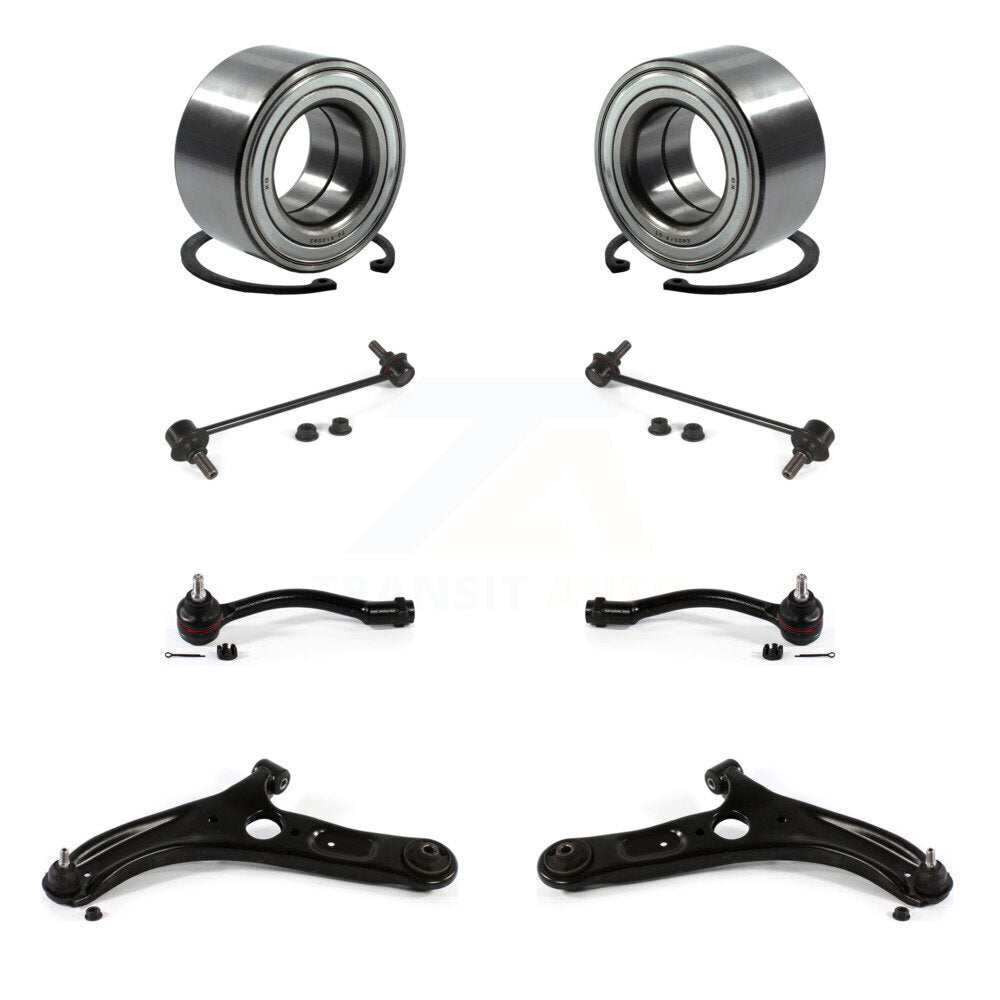 Bearing Lower Control Arm Outer Tie Rod Link Front Kit (8Pc) For Kia Forte Koup