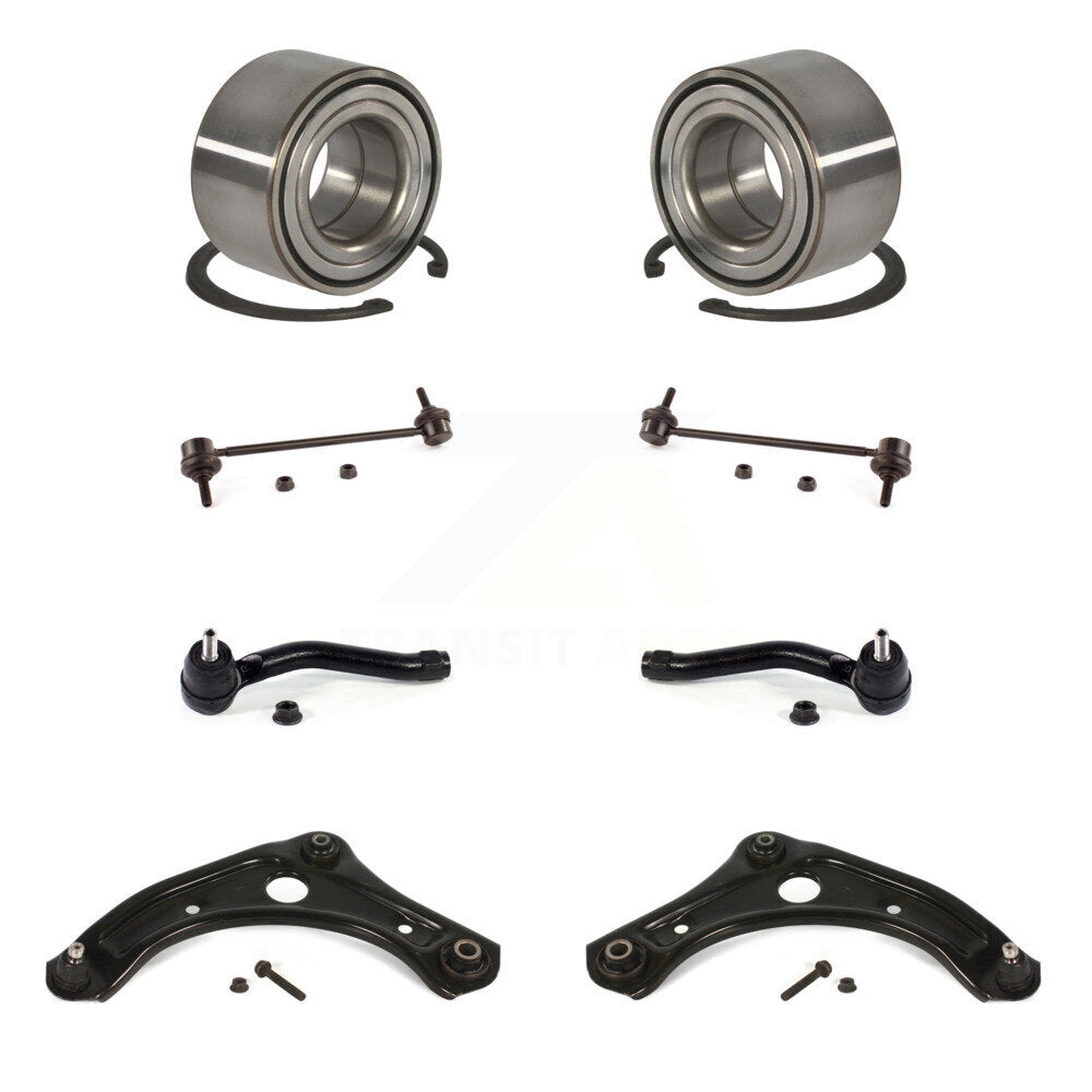 Bearing Lower Control Arm Outer Tie Rod & Link Front Kit (8Pc) For Nissan Micra