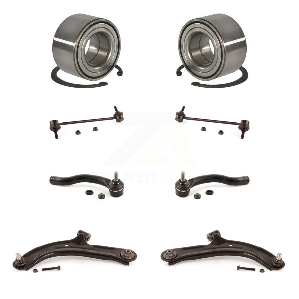 Bearing Lower Arm Outer Tie Rod Link Front Kit (8Pc) For 2010-2011 Nissan Versa