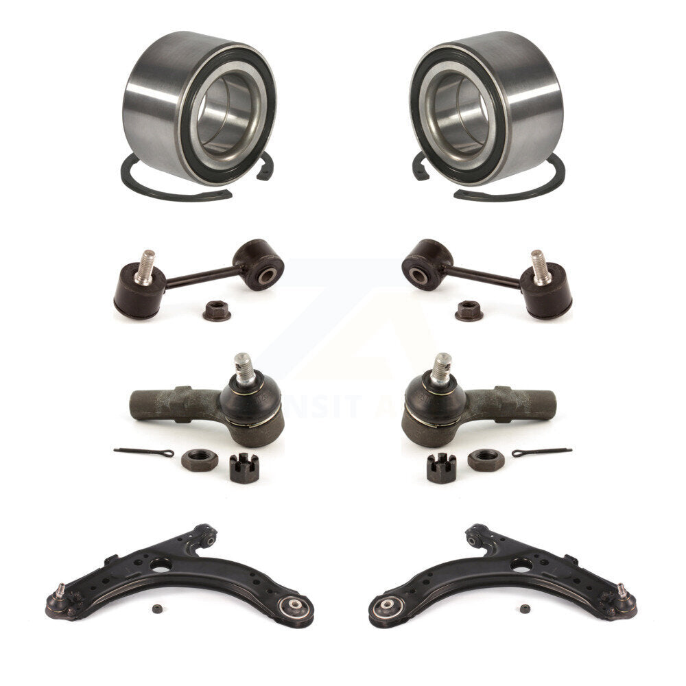 Bearing Lower Control Arm Outer Tie Rod Link Front Kit (8Pc) For Volkswagen Golf