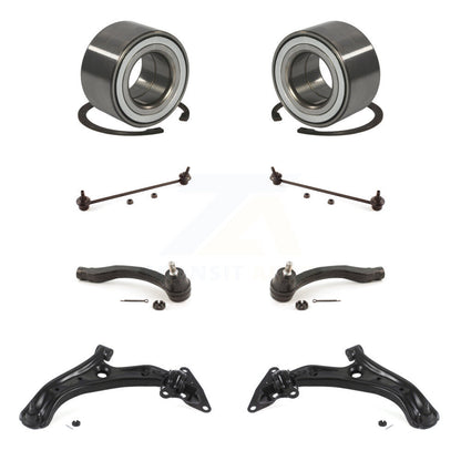 Wheel Bearing Lower Control Arm Outer Tie Rod Link Front Kit (8Pc) For Honda Fit