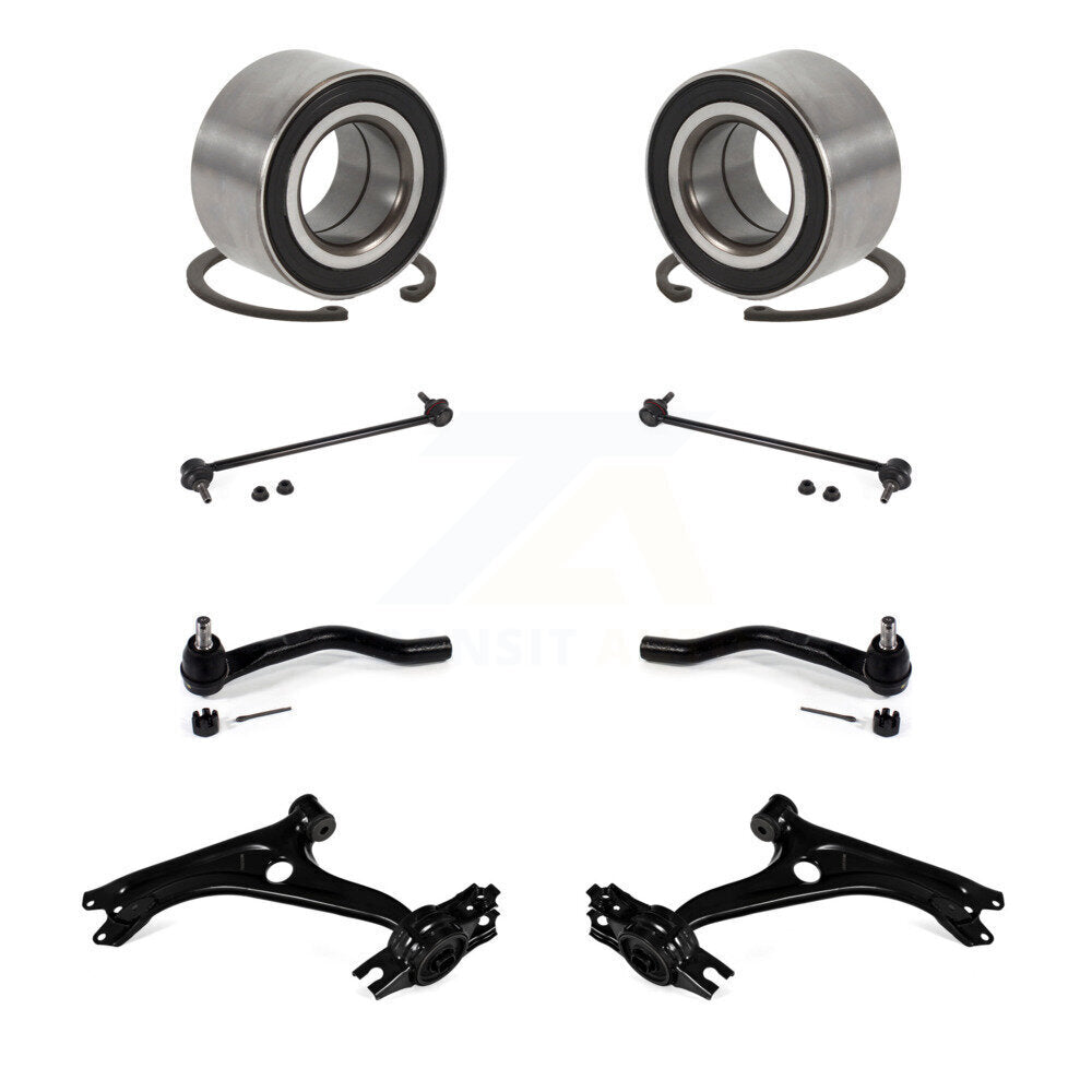 Bearing Lower Control Arm Outer Tie Rod End Link Front Kit (8Pc) For Honda Civic