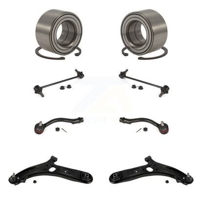Bearing Lower Arm Outer Tie Rod & Link Front Kit (8Pc) For 12-17 Hyundai Accent