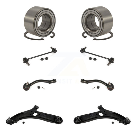 Bearing Lower Arm Outer Tie Rod & Link Front Kit (8Pc) For 12-17 Hyundai Accent