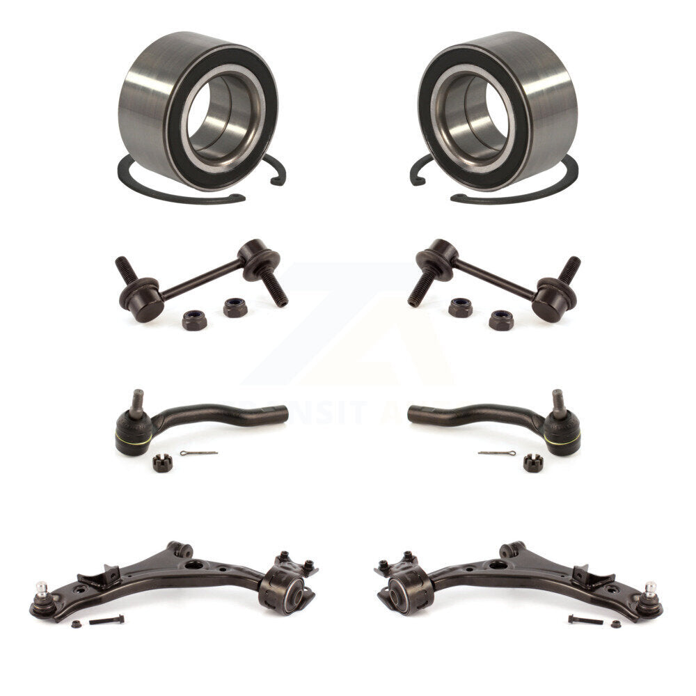 Bearing Lower Control Arm Outer Tie Rod & Link Front Kit (8Pc) For Ford Edge MKX