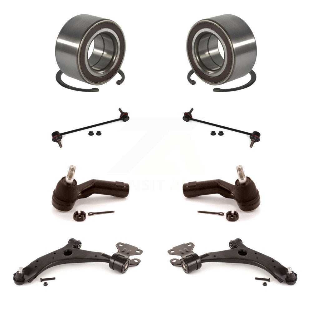 Bearing Lower Control Arm Outer Tie Rod & Link Front Kit (8Pc) For Mazda 3 Sport