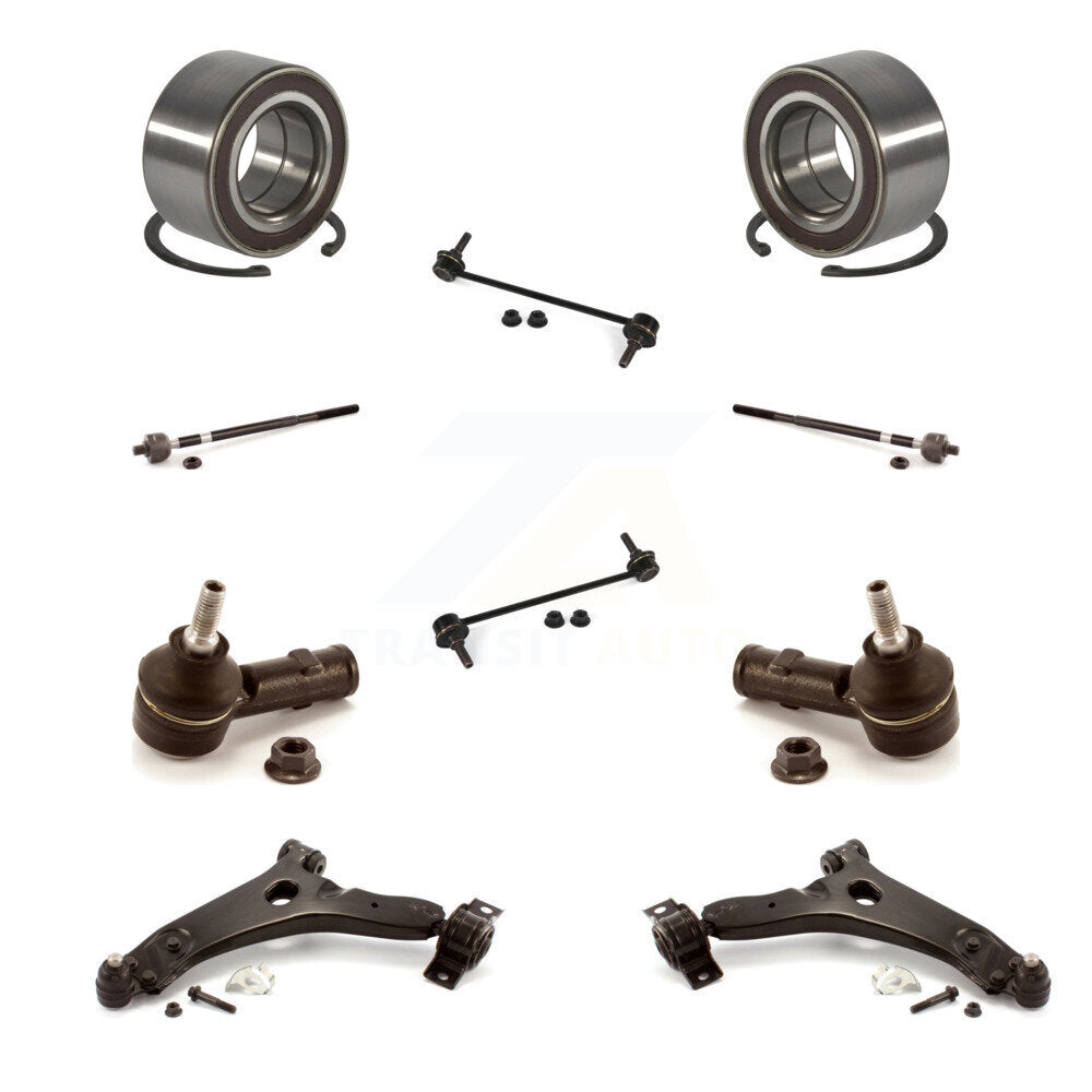 Bearing Lower Control Arm Outer Inner Tie Rod End Link Front Kit For Ford Focus