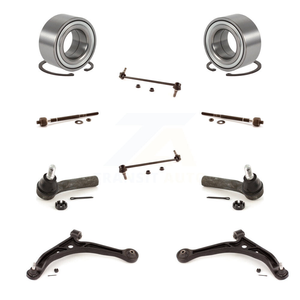 Bearing Lower Arm Outer Inner Tie Rod & Link Front Kit (10Pc) For Honda Odyssey