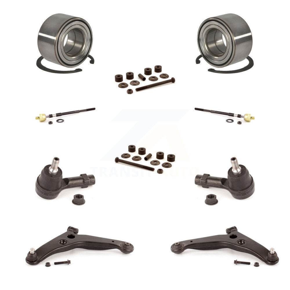Bearing Lower Control Arm with Ball Joint Outer Inner Tie Rod Link Front Kit For