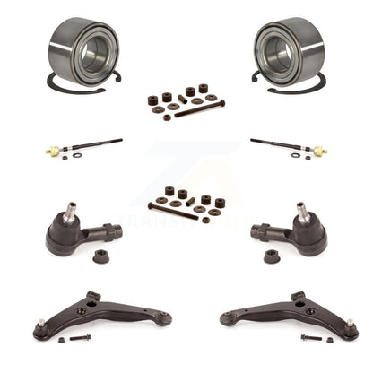 Bearing Lower Control Arm with Ball Joint Outer Inner Tie Rod Link Front Kit For