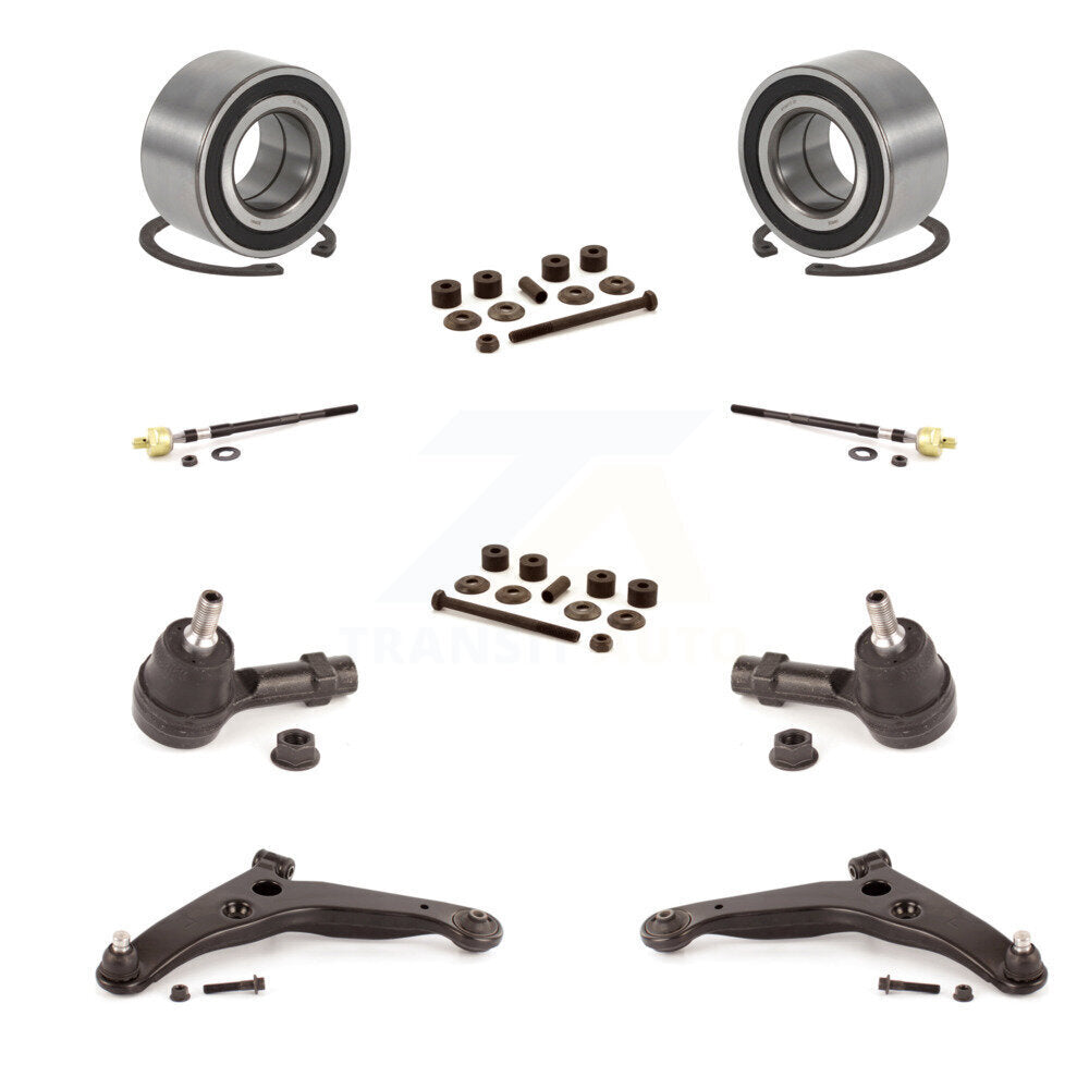 Bearing Lower Control Arm with Ball Joint Outer Inner Tie Rod Link Front Kit For