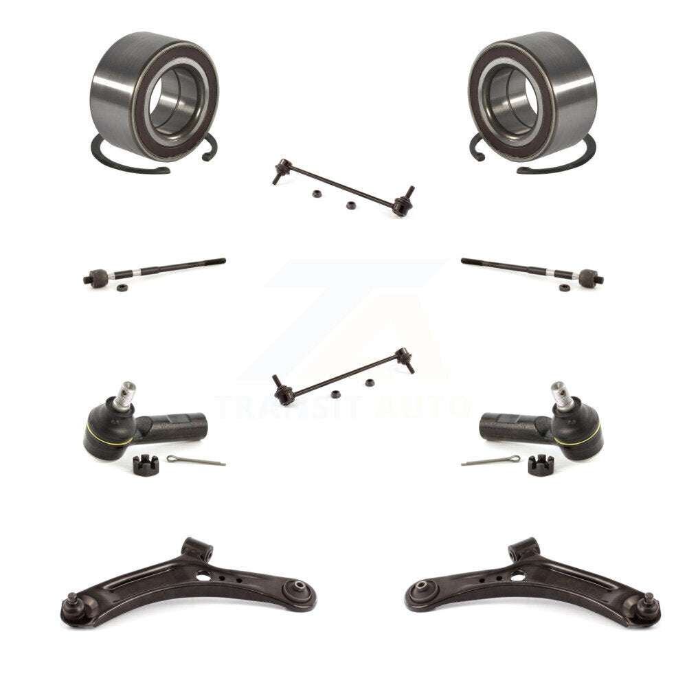 Wheel Bearing Lower Arm Outer Inner Tie Rod Link Front Kit (10Pc) For Suzuki SX4