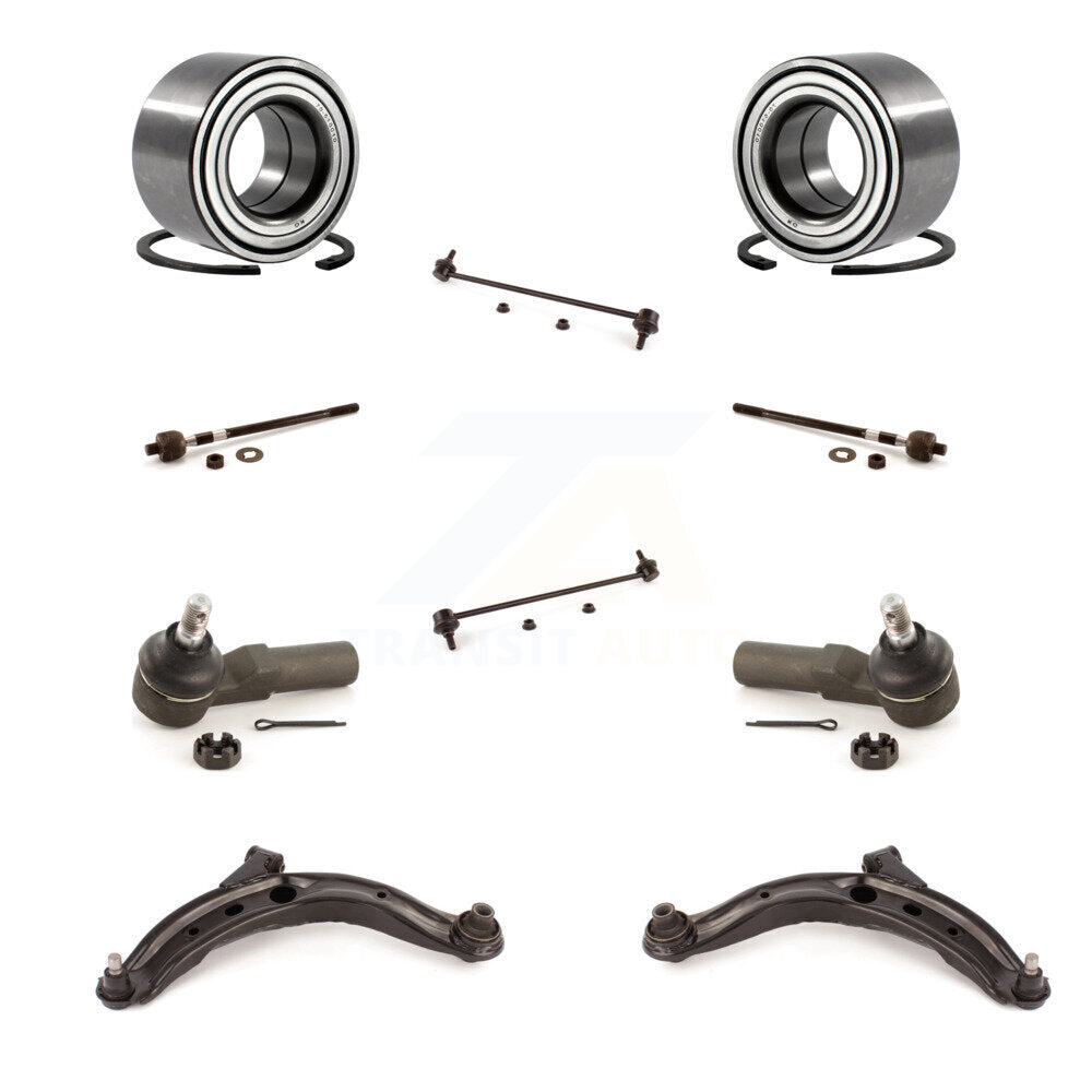 Bearing Lower Arm Outer Inner Tie Rod Link Front Kit (10Pc) For 02-06 Mazda MPV