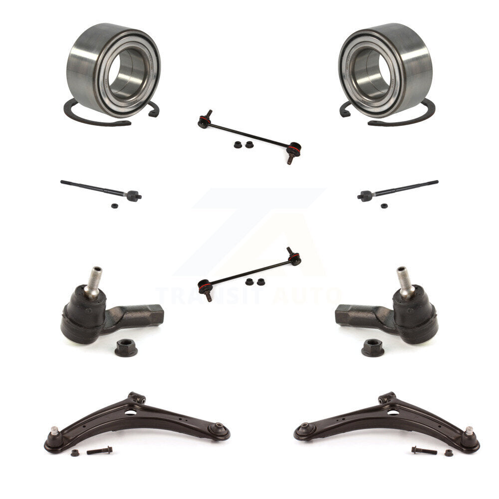 Bearing Lower Arm Outer Inner Tie Rod & Link Front Kit (10Pc) For Mitsubishi RVR