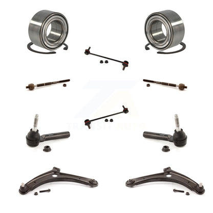 Bearing Lower Arm Outer Inner Tie Rod End Link Front Kit (10Pc) For Jeep Patriot